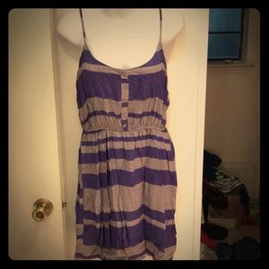 🎆Purple striped dress Sz Lg🎆